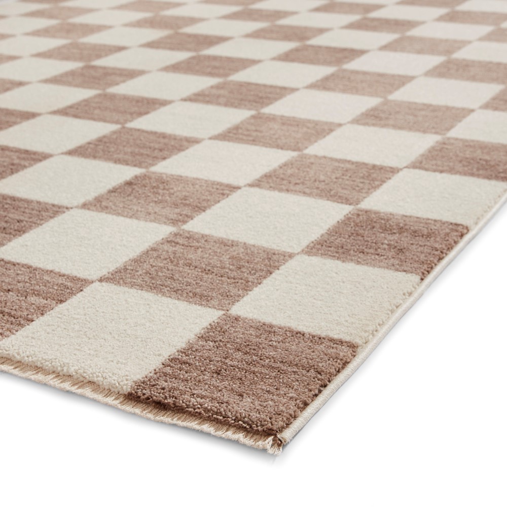 Baltimore 66618 Checkerboard Geometric Modern Runner Rugs in Grey